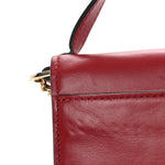 Smooth Calfskin Small Zumi Top Handle Shoulder Bag Hibiscus Red
