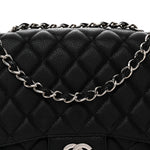 Caviar Quilted Jumbo Single Flap Black