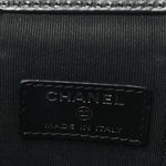 Caviar Quilted Mini Vanity Case With Chain Black