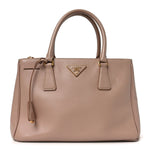 Saffiano Small Galleria Double Zip Tote Cammeo