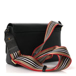 Grainy Calfskin Note Crossbody Bag Black