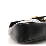 Calfskin Matelasse Medium GG Marmont Shoulder Bag Black