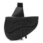 Calfskin Atelier Signature Print Mens Saddle Bag Grey