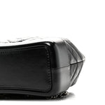 Aged Calfskin Chevron Quilted Small Gabrielle Backpack Black