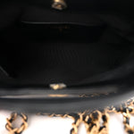 Suede Shiny Crumpled Calfskin Quilted Nano 31 Shopping Bag Black