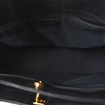 Calfskin Cerf Executive Shopper Tote Black