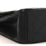 Caviar Quilted Maxi Double Flap Black