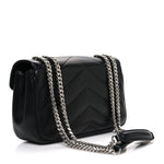 Lambskin Chevron Quilted Small LouLou Black