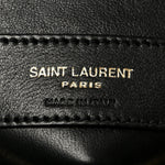Calfskin Y Quilted Monogram Small Loulou Chain Satchel Black