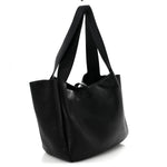Grained Deerskin Bea Tote Black