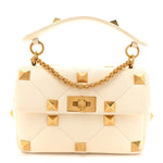 Nappa Medium Roman Stud Shoulder Bag Ivory