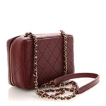Lambskin Quilted Coco Click Bag Burgundy