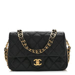 Caviar Quilted Mini CC You Flap Black