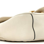 Calfskin Matelasse Small GG Marmont Shoulder Bag White