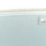 Lambskin Quilted Small Top Handle Vanity Case With Chain Light Blue