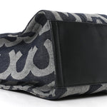 Denim Jacquard Large The Monogram Tote Bag Denim Blue