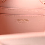 Snakeskin XS Hug Bag Rose Bon Bon
