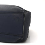 Soft Calfskin Medium Jackie Top Handle Bag Classic Blue Marine