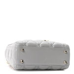 Lambskin Cannage Mini Lady Dior Gray Opaline