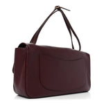 Grained Calfskin Small Souplissimo Maxi Flap Dark Burgundy