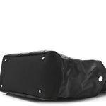 Coated Canvas Quilted Large Paris Biarritz Tote Black