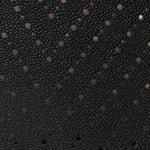 Perforated Grained Calfskin Large Shopping Tote Black