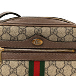 GG Supreme Monogram Web Mini Ophidia Shoulder Bag Brown