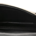 Calfskin Crocodile Embossed Kate Monogram Tassel Chain Wallet Black