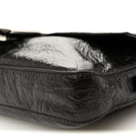 Crackled Calfskin Baguette 26424 Black