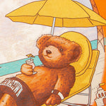 Chinatown Smiley Beach Bear T-Shirt - Orange