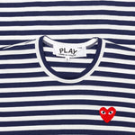 Emblem Striped L/S T-Shirt - Navy/White