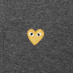 Gold Heart Cardigan - Grey