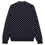 Polka Dot Cardigan Black Heart - Navy