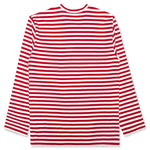 Striped Big Heart L/S T-Shirt - Red/White