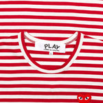 Striped Big Heart L/S T-Shirt - Red/White