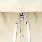 Women's Big Black Heart Hooded Sweatshirt - Ivory