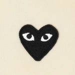 Women's Big Black Heart Hooded Sweatshirt - Ivory