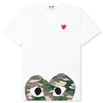 Women's Camouflage Edge Heart T-Shirt - White