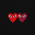 Women's Double Hearts T-Shirt - Black