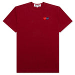 Women's Double Hearts T-Shirt - Burgundy