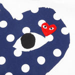 Women's Polka Dot Full Heart T-Shirt - White
