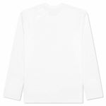 Women's Red Multi Logo L/S T-Shirt - White