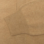 Woven V-Neck Cardigan - Camel