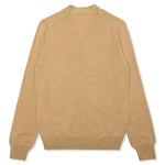 Woven V-Neck Cardigan - Camel