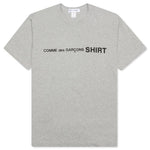 Comme Des Garcons SHIRT Front Logo S/S Tee - Grey