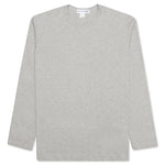 Comme Des Garcons SHIRT Rear Logo L/S Tee - Grey