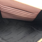 Signature Grain Calfskin Check Embossed Peyton Crossbody Clutch Bag Pale Orchid