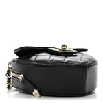 Lambskin Quilted CC In Love Heart Clutch With Chain Black
