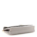 Caviar Quilted Studded CC Wallet On Chain WOC Grey