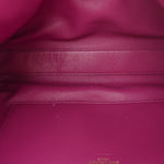 Smooth Calfskin Suede Medium Reversible Monogram Kate Satchel Rose Rubis